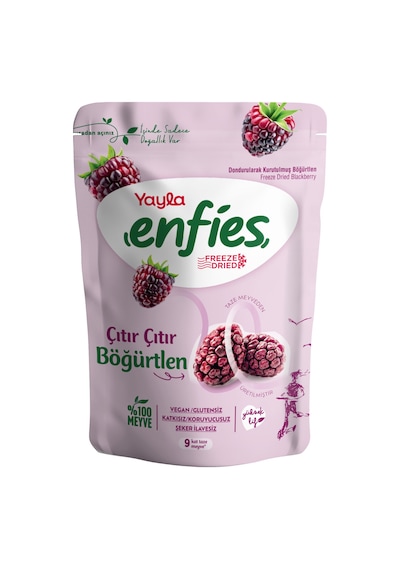 Yayla Enfies Freeze Dried Dondurularak Kurutulmuş Çıtır Meyve-böğürtlen 15 Gr 15 G