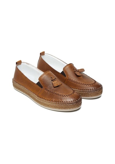 Bestello Püsküllü Poli Taban Casual 020-050 Kadın Ayakkabı Taba