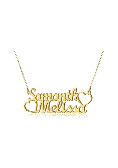 Gümüş İki İsimli Kolye Rose Gold
