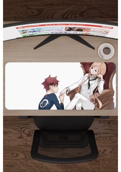Food Wars Anime V4 - 70x30 Xl Gaming Kauçuk Kaymaz Taban Mouse Pad Fare Altlığı