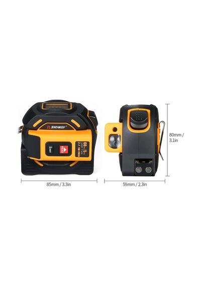 Dancemonkey Sndway Lazer Mesafe Ölçer, 5m-60m Aralık, Lcd Ekranlı, Taşınabilir