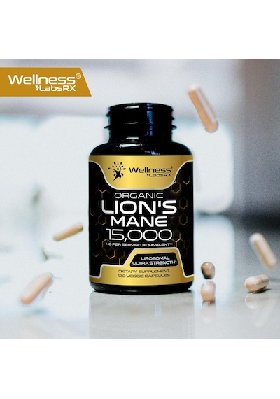 Wellness Labs Lions Mane Real Mushroom Brain, Memory And Focus Cognitive Immune 120 Caps Wellness Labs Lions Mane Real Mushroom Brain, Memory And Focus Cognitive Immune 120 Caps