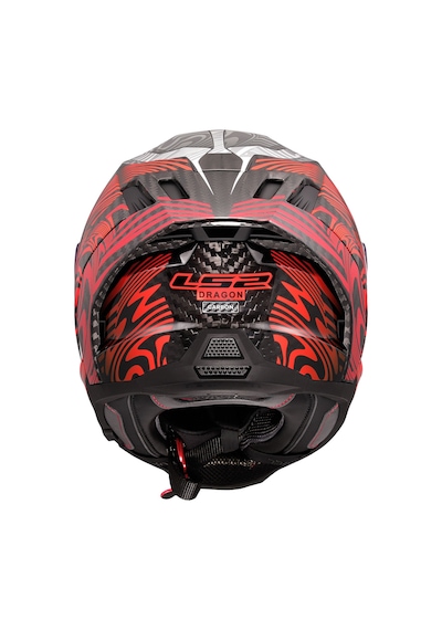 Ls2 Dragon Karbon Enthum Kask Kırmızı