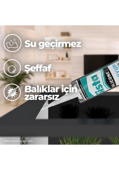 Lexroo Silikon Mastik Aquarium, Balıklara Zarar Vermeyen Akvaryum Silikonu