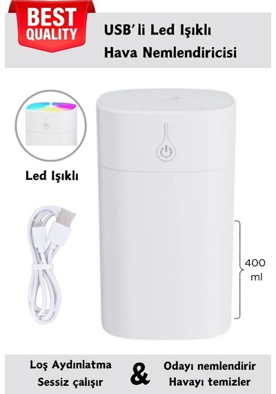 Bakeey HN01 H2o Humidifier Ulrasonik Hava Nemlendirici 400 ML