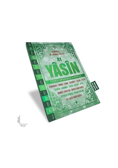 Yasin-i Şerif Türkçe Okunuşlu ve Mealli (Yeşil Kapak-Orta Boy-...