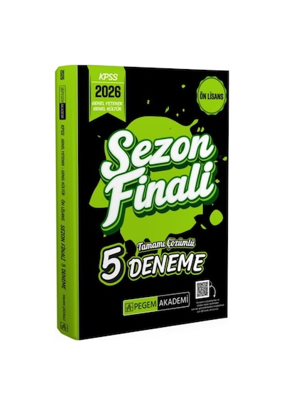 Pegem 2026 Kpss Ön Lisans Genel Yetenek Genel Kültür Sezon Finali Tamamı Çözümlü 5 Deneme Pegem Yayınları