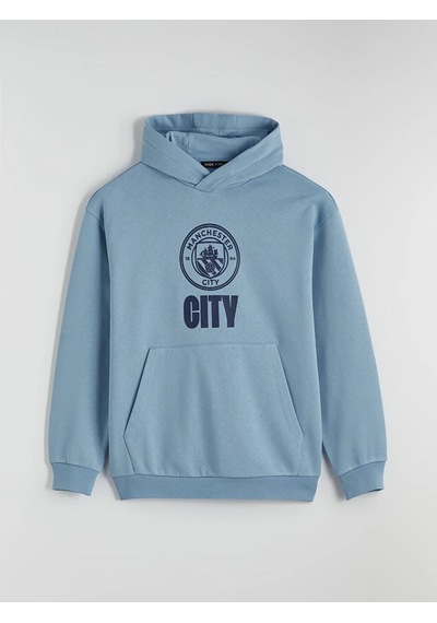 Lc Waikiki Mavi Manchester City Baskılı Erkek Hoodie