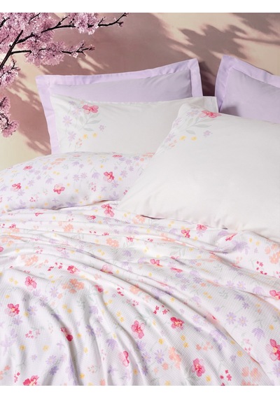 Cotton Box Estiva Çift Kişilik Pike Takımı Winsome Lila Lila