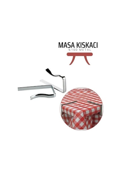 Hanedanev 4 Adet Masa Örtüsü Kıskacı Paslanmaz Çelik Masa Örtüsü Mandalı Metal Kıskaç Çok Renkli