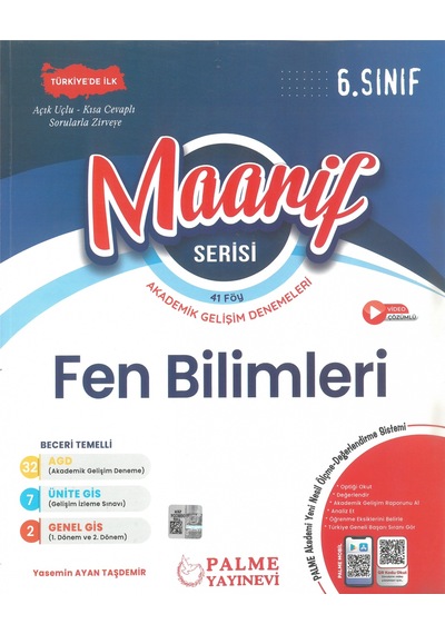 Palme Yayınları 6. Sınıf Maarif Serisi Fen Bilimleri Haftalık Deneme 41 Föy