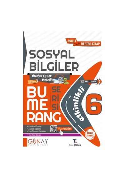 6. Sınıf Bumerang Etkinlikli Sosyal Bilgiler  -  Emre Tezcan  -  Günay Yayıncılık