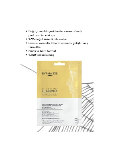 Byphasse Aydınlatıcı Ve Işıltı Verici Skin Booster Kağıt Yüz Maskesi