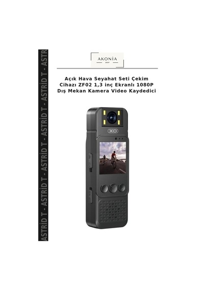 Açık Hava Seyahat Seti Çekim Cihazı Zf02 1,3 İnç Ekranlı 1080p Dış Mekan Kamera Video Kaydedici