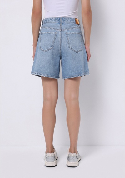 Colin's Colins Mom Fit Yüksel Bel Düz Kadın İndigo Jean Şort Cl1074769 Q1.v1 Dn09137 Mavi