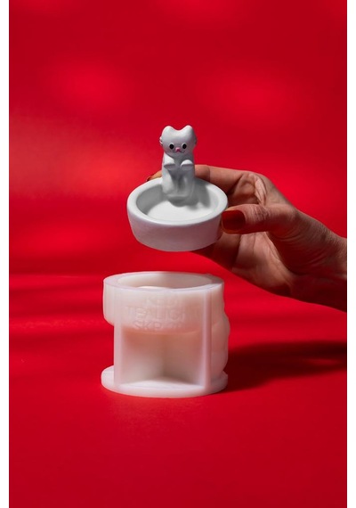 Rufus Concept Kedi Tealight Mumluk Silikon Kalıp