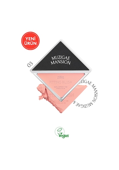 Ciltle Bütünleşen Ve Pürüzsüzleştiren, Yumuşak Dokulu Allık Muzıgae Mansıon Fitting Blush 03 03 Ecstays 36958693