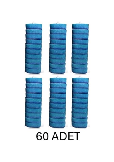 Kendinden Deterjanlı, Tuvalet Fırçası Yedek Süngeri - 60 Adet 10' Lu 6 Paket