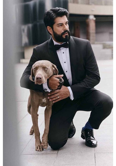 Ac&Co / Altınyıldız Classics Slim Fit Desenli Klasik Smokin Takım Siyah (536380747)