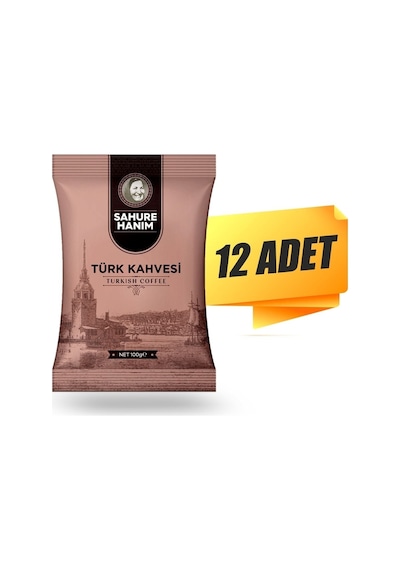 Sahure Hanım Premium Taze Öğütülmüş Bol Köpüklü Soft Yumuşak Içim Türk Kahvesi 100 Gr 12 Adet Diğer