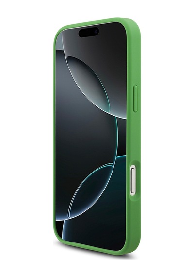 Apple Uyumlu iPhone 18 Pro Max Kılıf Lacoste Lisanslı M-safe Uyumlu Pu Pike Desenli Metal Logolu Kapak Yeşil