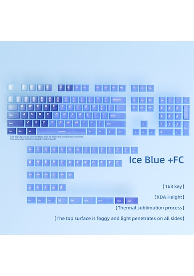 Mekanik Klavye Keycaps Rgb Şeffaf Gaming Pbt Tuş Takımı Mavi