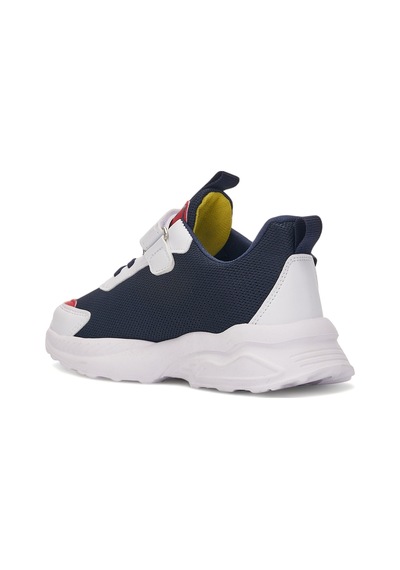 Günlük Unisex Çocuk Sneaker Lastik Bağcıklı Cırtlı Hafif Nefes Alabilen Spor Ayakkabı 080 Beyaz - Kırmızı - Laci -1