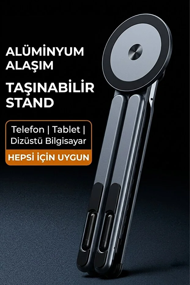 Xk- Holder43 4'ü 1 Arada Manyetik Alüminyum Laptop Tablet Telefon Standı Tripod Katlanabilir Cep Boy Taşınabilir Yuvarlak Xk- Holder43 4'ü 1 Arada Manyetik Alüminyum Laptop Tablet Telefon Standı Tripod Katlanabilir Cep Boy Taşınabilir Yuvarlak