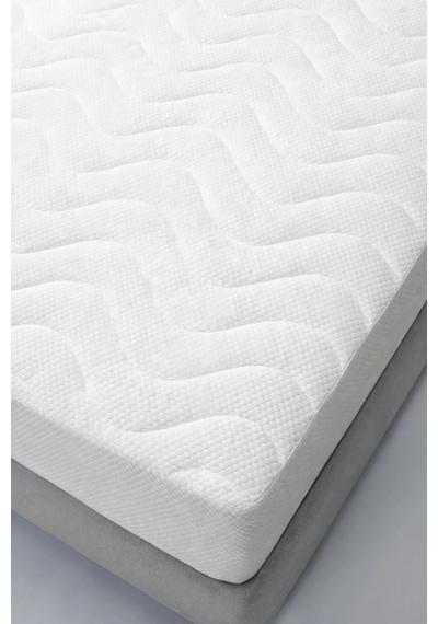 Sıvı Geçirmez Elyaf Dolgulu Kapitone Honeycomb Desenli Fitted Bazalı Yatak Alezi Nefes Alan Microfiber Yatak Koruyucu Alez Beyaz Tek Kişilik - Çift Kişilik