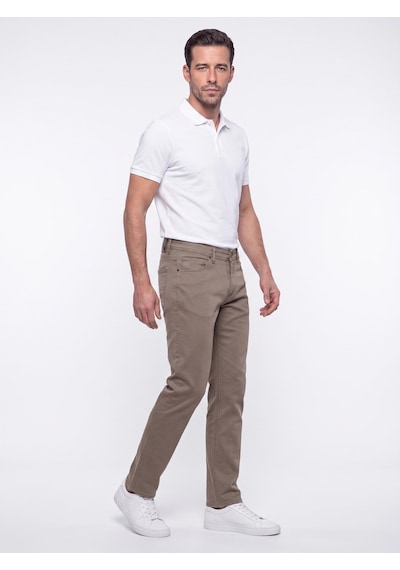 Bej Regular Fit Erkek Chino Pantolon Toupe