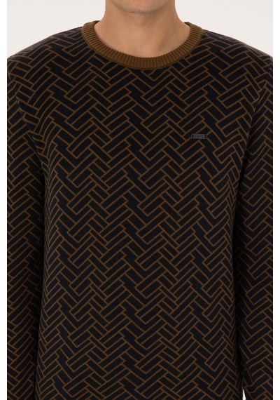 U.S. Polo Assn. Erkek Slim Fit Bisiklet Yaka Haki Kazak 50308343-VR027