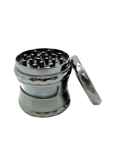 63 Mm. Gri Pencereli Tütün Baharat Herbal Öğütücüsü Parçalayıcı Rc80gr