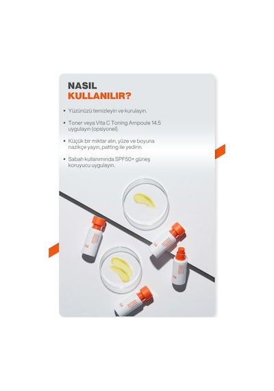 %13.5 Saf C Vitamini & Peptit Leke & Kırışıklık Karşıtı Yoğun Aydınlatıcı Ton Eşitleyici Krem 15 Ml