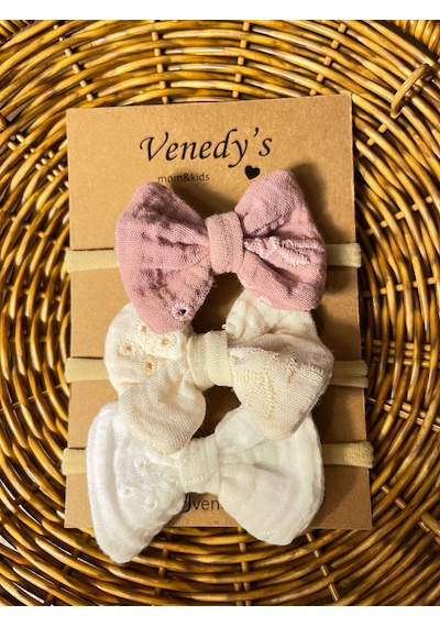 Venedy S Minimal Saçbandı Seti Pudra
