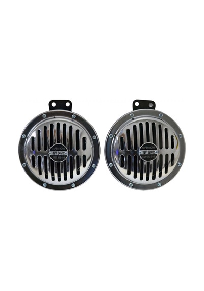Carub 12V Ton Korna 17.5 Cm Jumbo Büyük Krom 290-345Hz Br