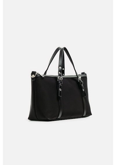 K&S Kemer Detaylı Mini Tote Çanta Siyah