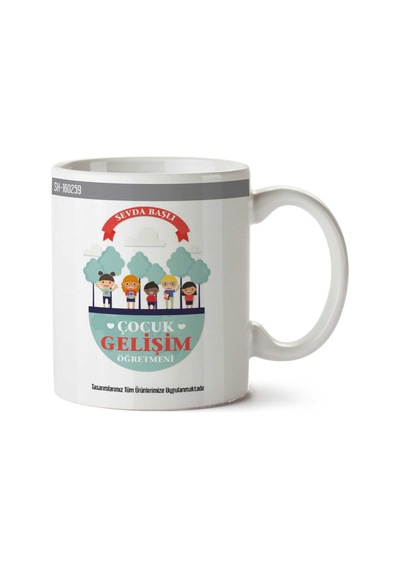 Kişiye Özel Çocuk Gelişim Öğretmeni Kupa Bardak Çok Renkli
