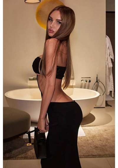 Olya Dekolteli Elbise - Siyah