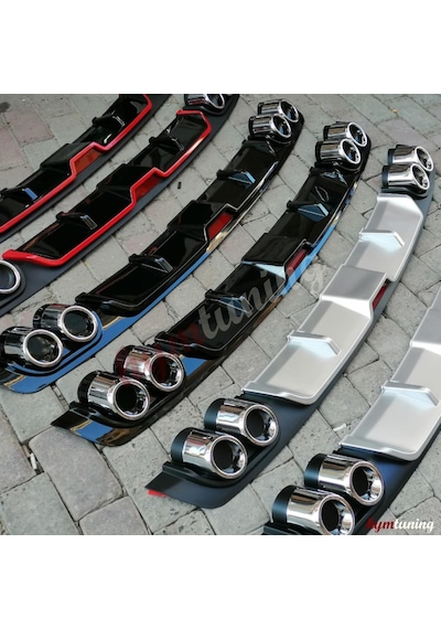 Megane 2 Difüzör Ortası Gri 4 Egzoz Görünümlü Difüzör Arka Ek