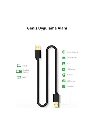 Usb To Usb Data Ve Şarj Kablosu 1 Metre