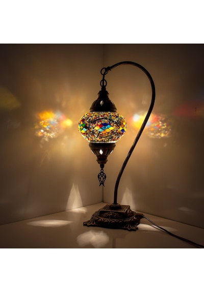 Dekoratif GELENEKSEL DESENLİ LOŞ LAMBA MOZAİK ABAJUR
