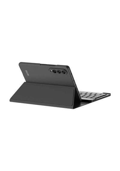Samsung Galaxy Uyumlu Z Fold 3 Kılıf Standlı Bluetooth Klavyeli Zore Kıpta Keyboard Set Kılıf