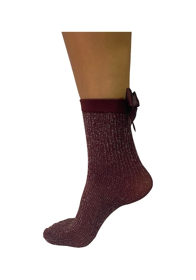 Suwen Lurex Chic Soket Çorap Sc3026102 Bordo