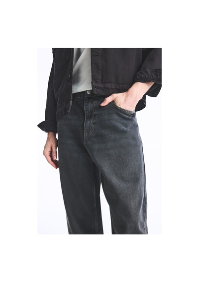 Defacto %100 Pamuk Baggy Fit Yıkamalı Jean Pantolon H2973ax26aunm36 Antrasit-nm36