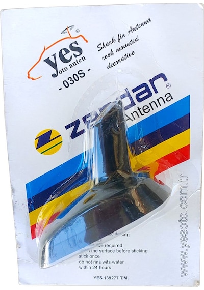 Balık Sırtı Yapıştırma Süs Anteni Dekoratif Oto Anten Audi Tip 9cm Siyah Üniversal YES-030