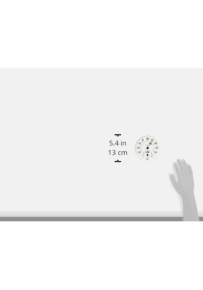 Dostmann Analog Termal Higrometre, 45.2045.02, İç Ve Dış Mekan İçin, Renkli Konfor Bölgeleri, Beyaz, U 130 X G 20 X Y 165 Mm