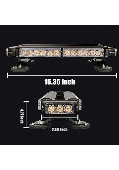 Mıknatıslı Tepe Çakar Lamba Çift Taraflı 30 Led Kırmızı-Mavi