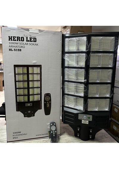 Hero 1000w Solar Sokak Armatürü Güneş Enerjili