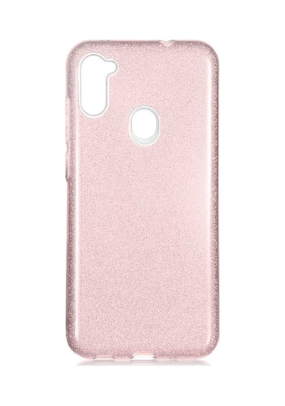 Samsung Uyumlu Galaxy A11 Kılıf Zore Shining Silikon-Kırmızı