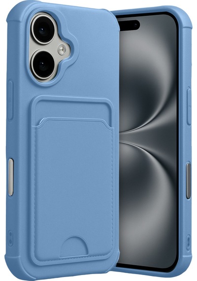 Apple iPhone  Uyumlu,  17 Kelvin Kartvizitli Silikon - Mavi